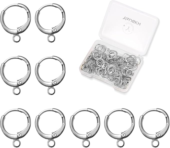 yaugkh 925 silver filled earring hooks hypoallergenic lever back huggie earwires dangle findings for jewelry making supplies