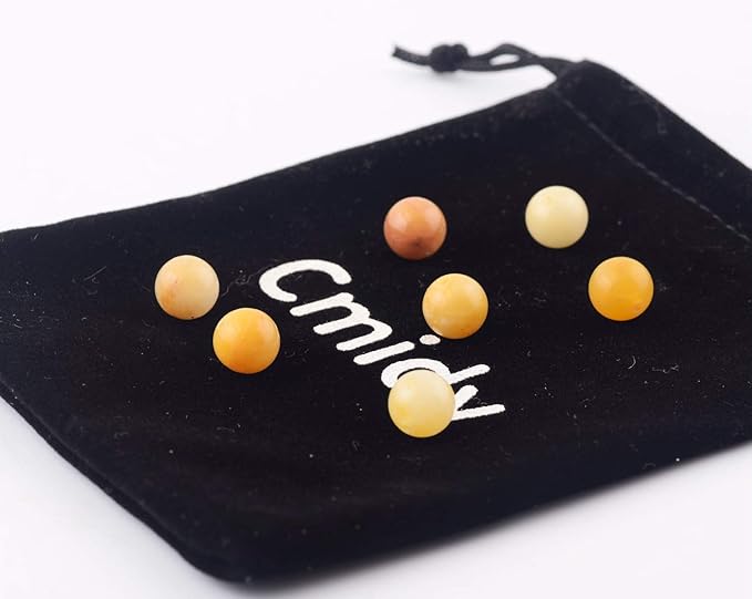 Natural Stone Beads 100pcs 8mm Yellow Aventurine Round Genuine Real Stone Beading Loose Gemstone Hole Size 1mm DIY Smooth Beads for Bracelet Necklace Earrings Jewelry Making (Yellow Aventurine, 8mm)