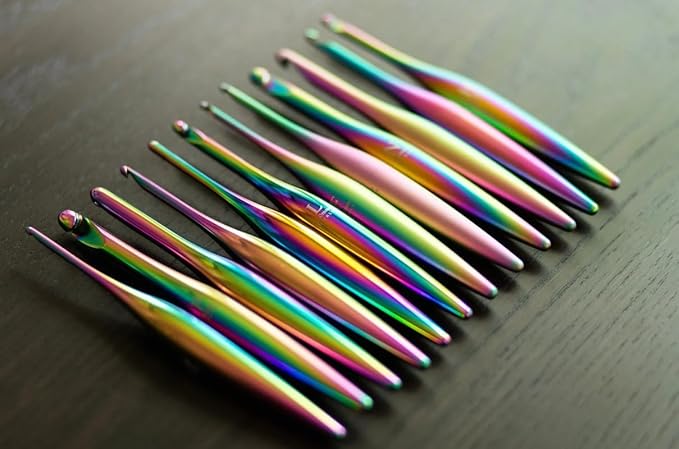 Furls Crochet Hook, Limited Edition Matte Aura Streamline Metal, Ergonomic Handle Crochet Hooks 7" (Matte, K - 6.50MM)