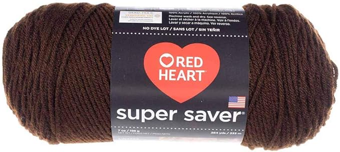 Craft County Size 4 (Medium) 100% Acrylic Fiber Yarn – Variety of Color and Pattern Options – for Crochet, Knitting, and Weaving (Coffee)