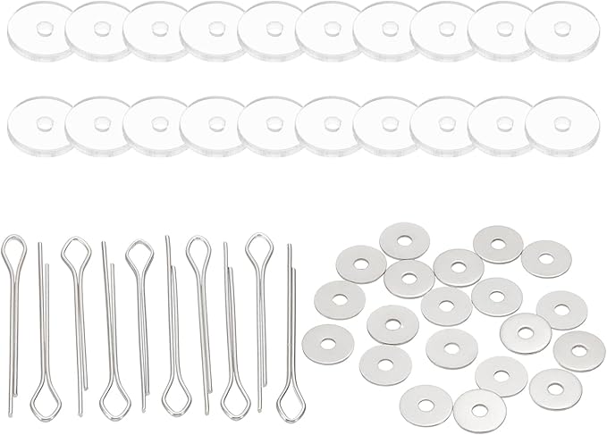 PATIKIL 12mm Doll Joints, 10 Set Removable Cotter Pin Joints Connector and Acrylic Tray for Bear Limbs Making Head Joints DIY Crafts Accessories