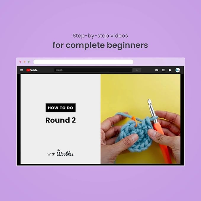 the woobles crochet kit for beginners - easy arts and crafts knitting & crochet animals kit as seen on shark tank - jojo the bunny
