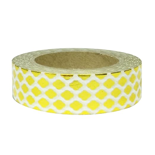 Wrapables Colorful Washi Masking Tape, Gold Clovers