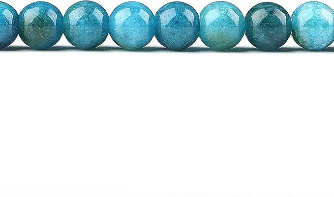 Natural Stone Beads Gemstone Beads for Jewelry Making - Crystal Beads for Bracelets, 10mm Beads Round Loose Beads(34-37pcs, 10mm, Blue Ppatite Jade)