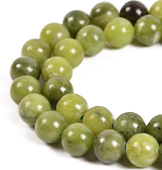90pcs 4mm Natural Canadian Jade Gemstone Round Spacer Loose Stone Beads for Jewelry Making 15.5" 1 Strand (Canadian Jade, 4mm 90Beads)