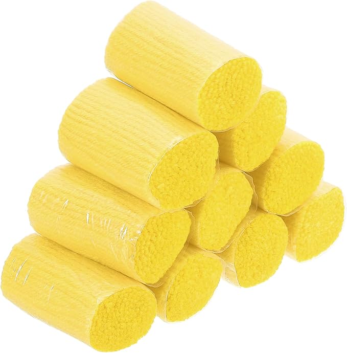 PATIKIL 10 Rolls Latch Hook Yarn Kit - Precut Rugs Yarn for Making Crochet Bundles, Tapestry DIY Craft - Adults Beginners - Lemon Yellow
