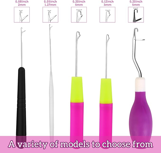 5 Pcs Latch Hook, Latch Hook Tool,Latch Hook Kits for Adults, Latch Hook Crochet Needle for Carpet Making