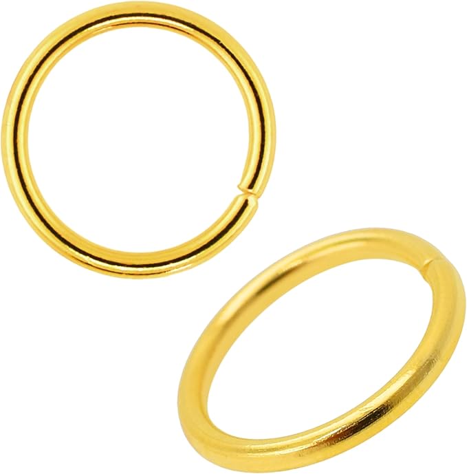 Mandala Crafts Assorted Gold Color Jump Rings Jewelry Findings Metal O Rings for Jewelry Making Supplies - 5000 3mm Small Open Jump Rings Kit for Necklace Earring