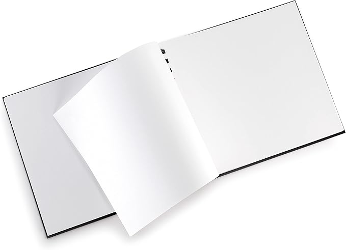 Pentalic - 7"x 7" Double Wirebound Sketchbook, 80 Sheets, Black
