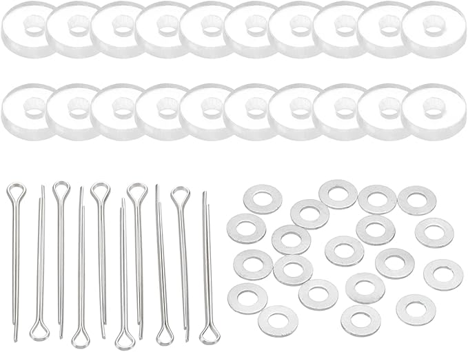 PATIKIL 8mm Doll Joints, 10 Set Removable Cotter Pin Joints Connector and Acrylic Tray for Bear Limbs Making Head Joints DIY Crafts Accessories