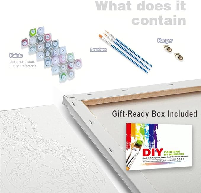 Vintage Car Paint by Numbers Kit for Adults – DIY Pink Retro Car in Street with Roses Painting on Canvas, Acrylic Paint Set for Beginners, Art for Home Decoration or Gifts(16X20IN Framed)