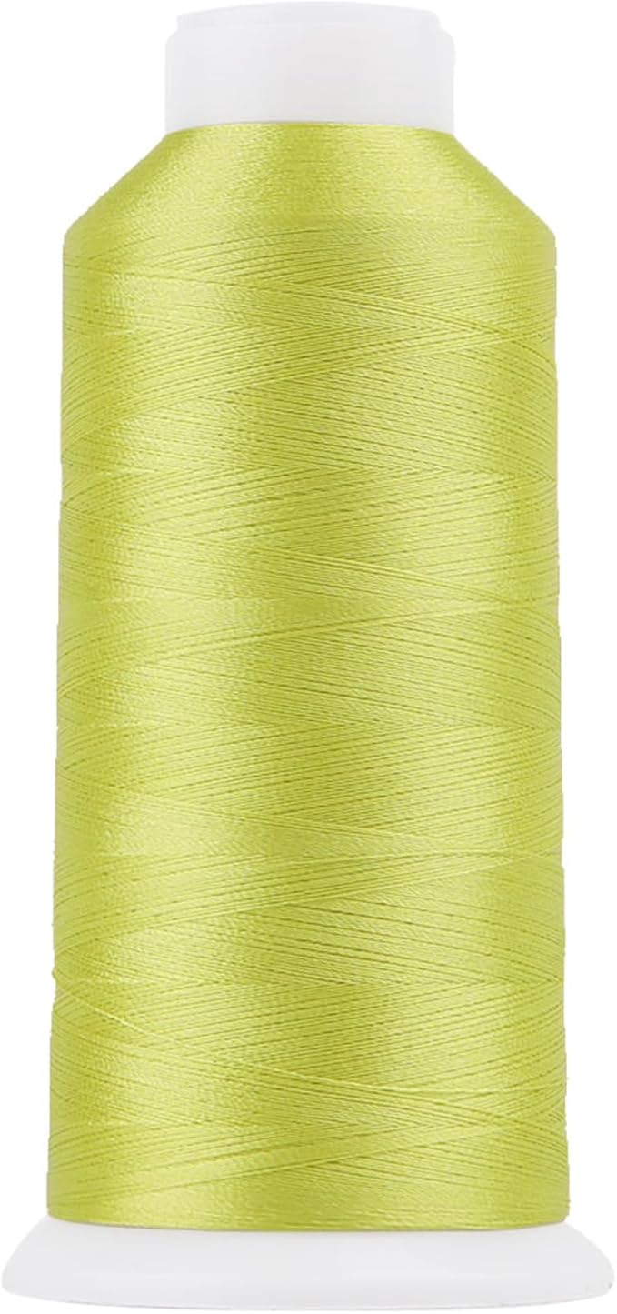 High Tenacity Polyester Embroidery Machine Thread 40WT(120D/2) 4000M Per Spool for Commercial and Domestic Embroidery Machine (Key Lime-1940)
