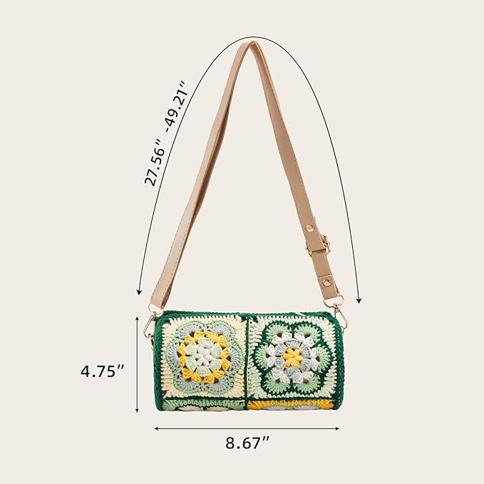 Noocro Crochet Kit for Cylindrical Bucket Bag, Purse, Complete DIY Kit with Detailed Instructions, Video Tutorials, for Beginners with Basic Crochet Knowledge or Intermediate and Advanced Crocheters