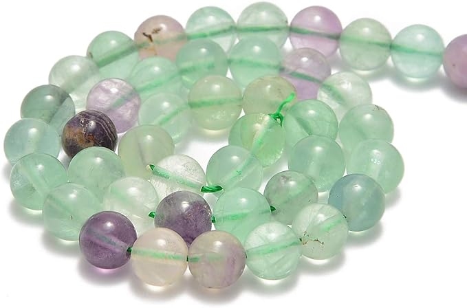 90pcs 4mm Natural Rainbow Fluorite Gemstone Round Spacer Loose Stone Beads for Jewelry Making 15.5" 1 Strand (Rainbow Fluorite, 4mm 90Beads)
