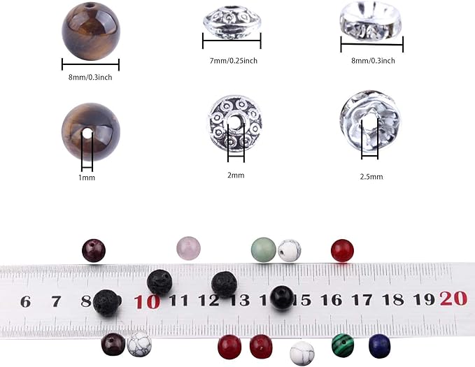 Colle 418Pcs Stone Jewelry Making Kit, Crystal Stone Bracelet Making Kit, Crystal Natural Stone Healing Beads for Jewelry Making, Bracelet Making Kits