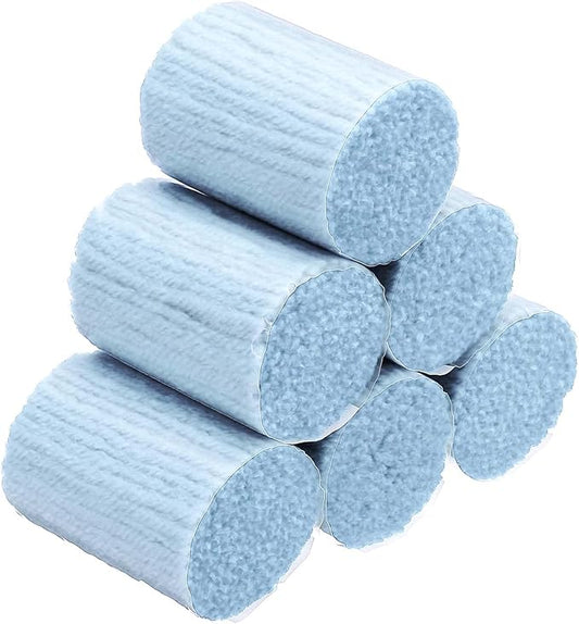 PATIKIL 20 Rolls Latch Hook Yarn, Latch Hook Kit Precut Rugs Yarn Making Crochet Bundles for Rug Adults Beginners Tapestry DIY Craft, Light Blue