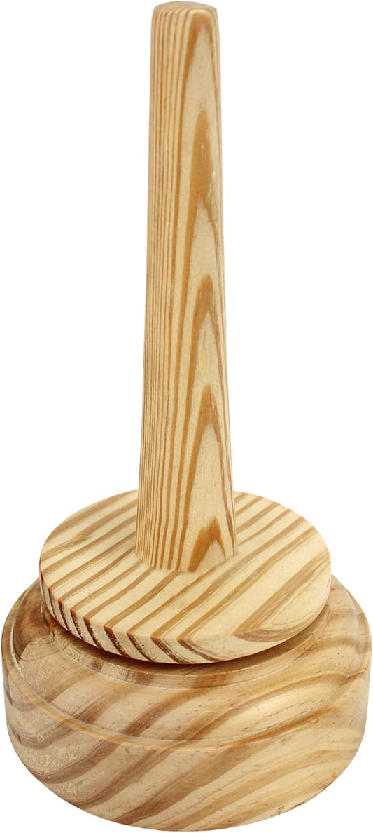 Iblay Wood Arts Wood Yarn Holder with Twirling Mechanism Classic Hand-Operated Winding and Dispensing Accessories, Presents for Craft Lovers7 Inch