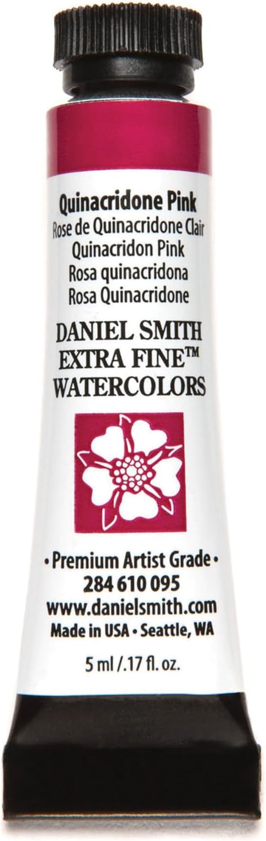 Daniel Smith Extra Fine Watercolor Paint, 5ml Tube, Quinacridone Pink, 284610095
