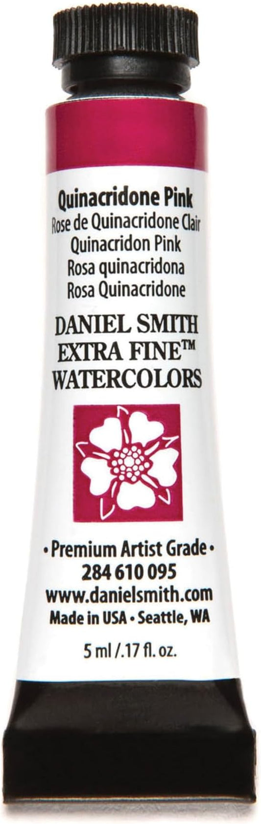 Daniel Smith Extra Fine Watercolor Paint, 5ml Tube, Quinacridone Pink, 284610095