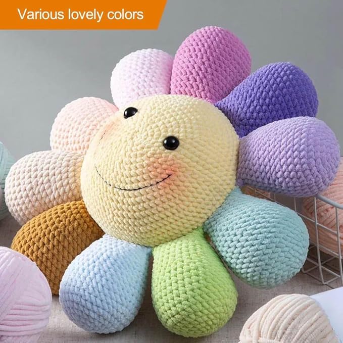 3PCS 3.5oz Chenille Yarn for Blankets Amigurumi: Soft Velvet Baby Yarn Blanket Knitting and Crocheting Bulky 5# Yarn 3 Skeins of 100g (Wood)