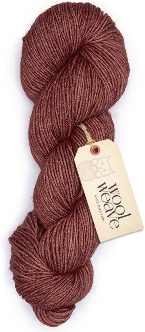 Superwash Merino Wool Yarn for Knitting & Crocheting - Premium Hand Dyed, 100gr, 240 Yards, Dk Weight - Luxurious, Soft & Durable Brown Wool Yarn