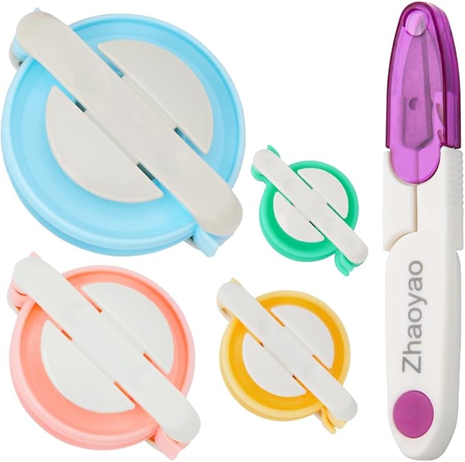 Zhaoyao Pompom Makers 4 Size Pom Poms Maker Tool Set DIY Fluff Ball Weaver for DIY Wool Yarn Knitting Craft Project with Cutter Scissors (Pompom Makers with Cutter Scissors)