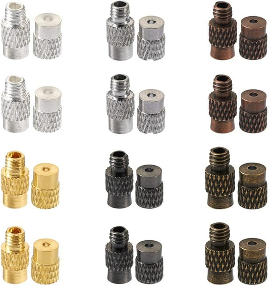 KISSITTY 120Sets Column Brass Screw Clasps 6 Colors Barrel Clasps Jewelry End Tips Caps Screw Twist Clasps Copper Jewelry Connector Barrel Clasps 11~12x4mm for Necklace Bracelet Jewelry Making