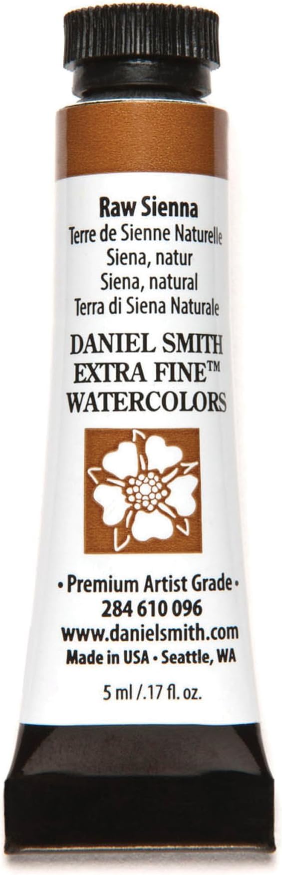 Daniel Smith Extra Fine Watercolor Paint, 5ml Tube, Raw Sienna, 284610096