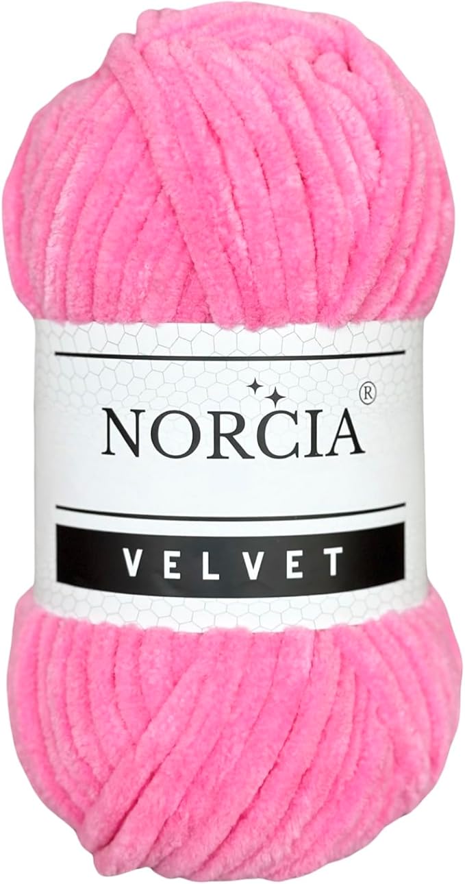 Soft Velvet Yarn Chenille Yarn for Crocheting Super Bulky 100g (74.3 yds) Baby Blanket Yarn for Knitting Amigurumi Yarn for Crochet Weaving Craft (Pink, 1 Skein)