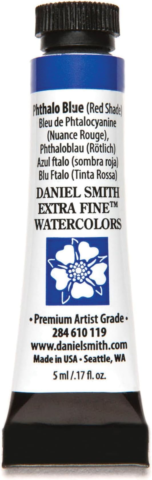 Daniel Smith Extra Fine Watercolor Paint, 5ml Tube, Phthalo Blue(RS), 284610119