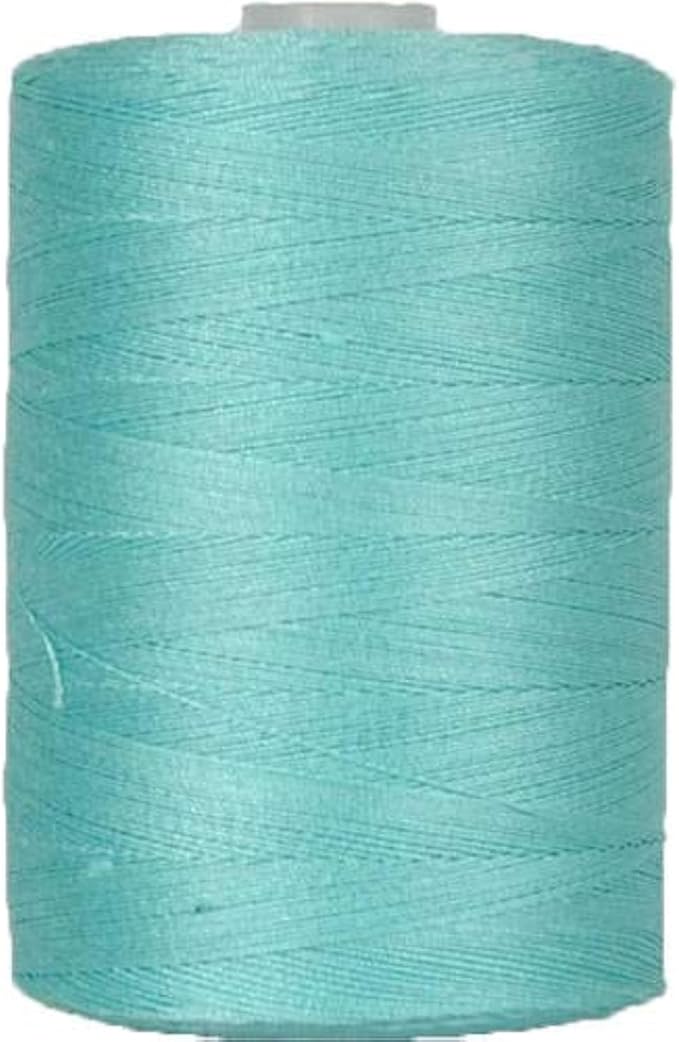 Threadart 100% Cotton Thread | for Quilting, Sewing, and Serging | 1000M Spools 50/3 Weight | Aqua 605