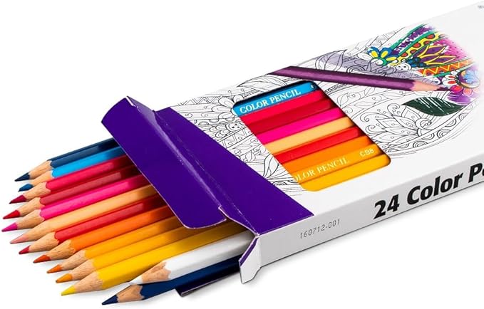 Pentel Arts Colored Pencils, Assorted Colors, Set of 24 (CB8-24)