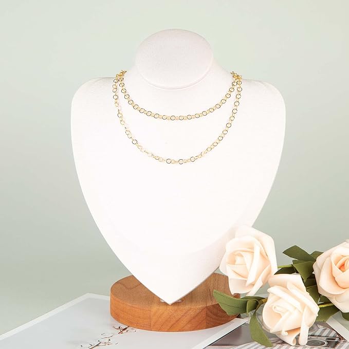 KYUNHOO 16.4 Feet Gold Plated Stainless Steel Jewelry Making Chains 4mm Circle Link Chain Bulk for Women Bracelet Necklace DIY Crafts Jewelry Supplies with Jump Rings and Lobster Clasps