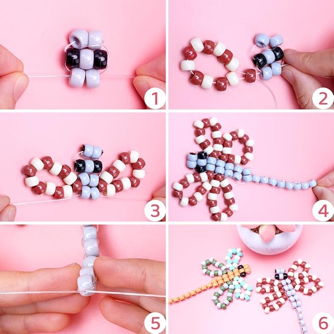 praisebank pony beads, 4500pcs 6x9mm, wholesale beads, bracelets jewelry making, arts & crafts(earth-tone)