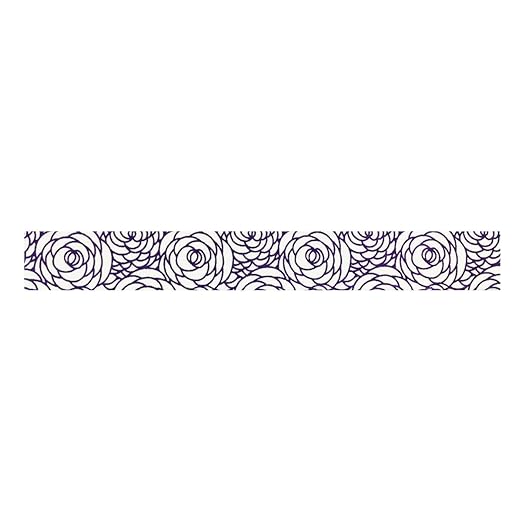 Wrapables Colorful Washi Masking Tape, Metallic Purple Peonies