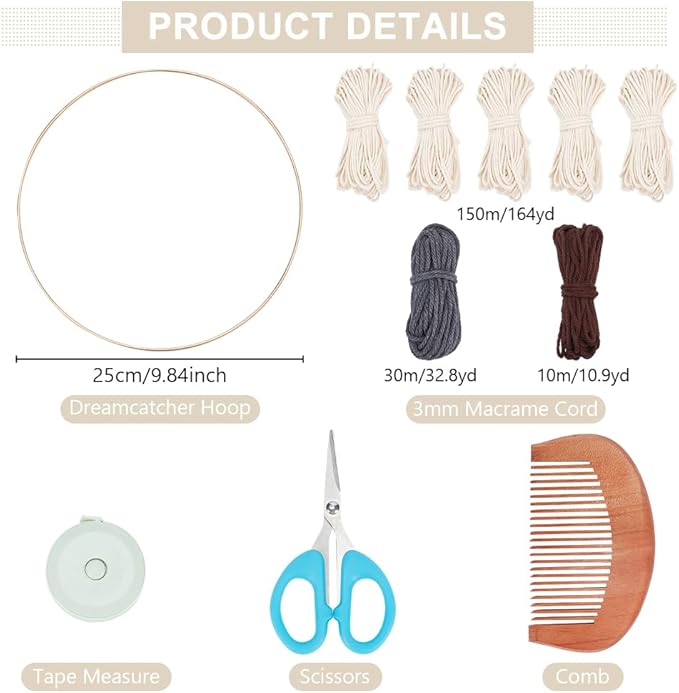 FREEBLOSS Tree of Life DIY Macrame Kit Leaves Macrame Tapestry Macrame Wall Hanging with Video Tutorials Macrame Wall Hanging Supplies Macrame Wall Decor for Living Room for Beginners Adults