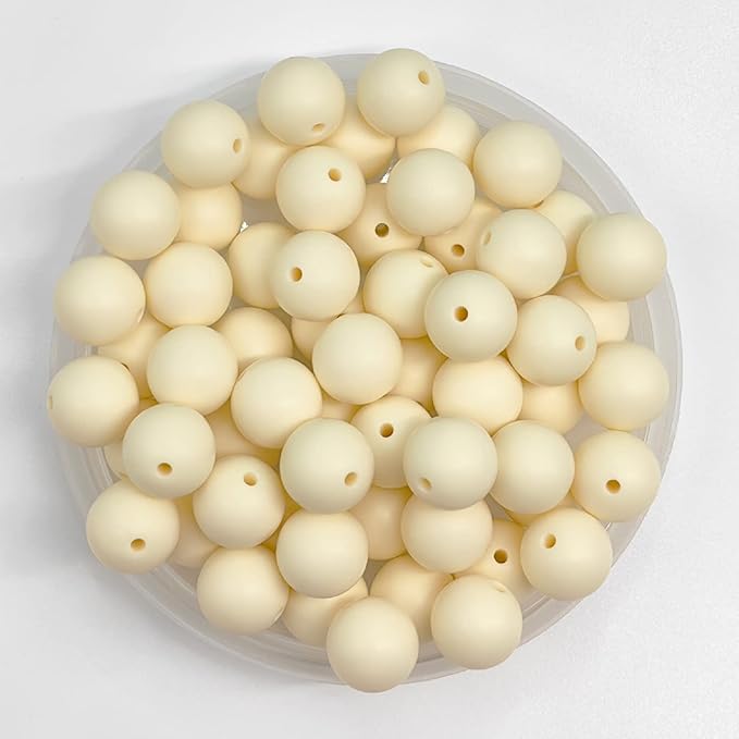 70Pcs 12mm Round Rubber Silicone Bead Bulk Loose Beads Gorgeous Making Kit for Keychain Tassels Necklace Bracelet Jewelry DIY Crafts Making