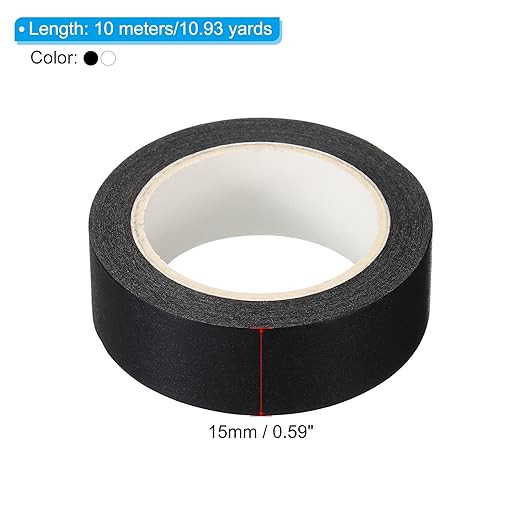 PATIKIL Holographic Washi Tape 0.59 Inch x 10.93 Yards, 2 Roll Self Adhesive Masking Sticker for DIY Art Craft Wrapping Decoration, White, Black