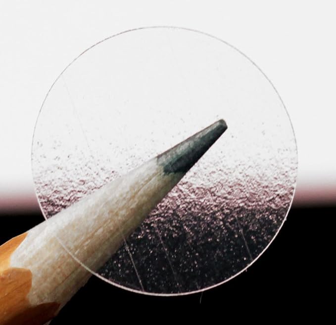 chromalabel 0.75 inch clear transparent dot stickers, 500 per roll, non perforated