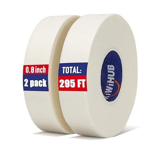 kiwihub 2 pack art tape - professional artist tape for watercolor paper, white masking artists tape for painting canvas framing - acid free tape - 0.8inch wide 295ft long