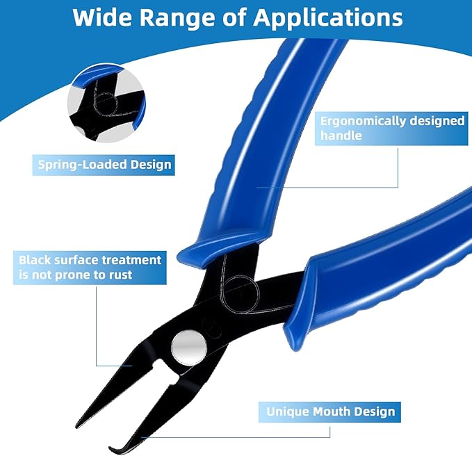 Split Ring Pliers Jewelry Making Tools Jump Ring Opener Tool Keychain Pliers for Opening Split Rings Jump Rings Jewelry Plier for Bracelet Fishing Beading DIY Craft Jewelry Making Supplies