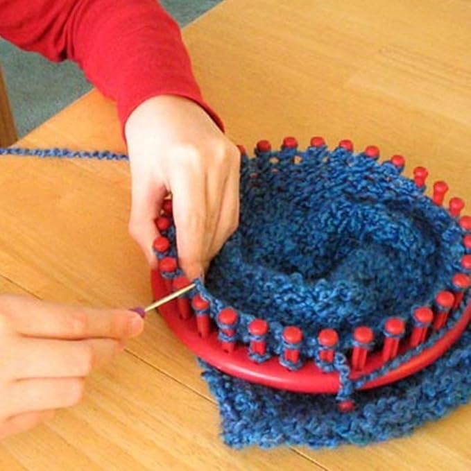 QUPA AM STORE JapanAmStore Round Knitting Loom Set Plastic Circle Knitting Loom for Hats Scarf Shawl (1 Set)