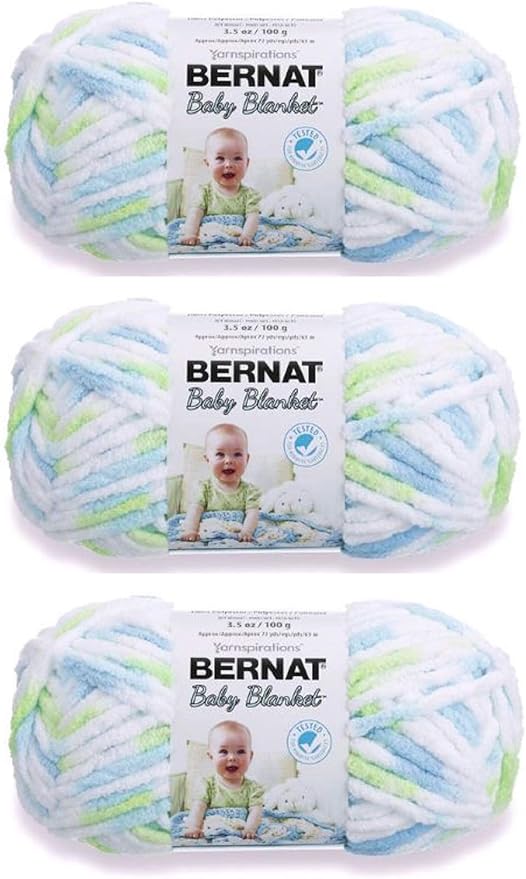 Bernat Baby Blanket Yarn (3-Pack) Funny Prints 161103-032333