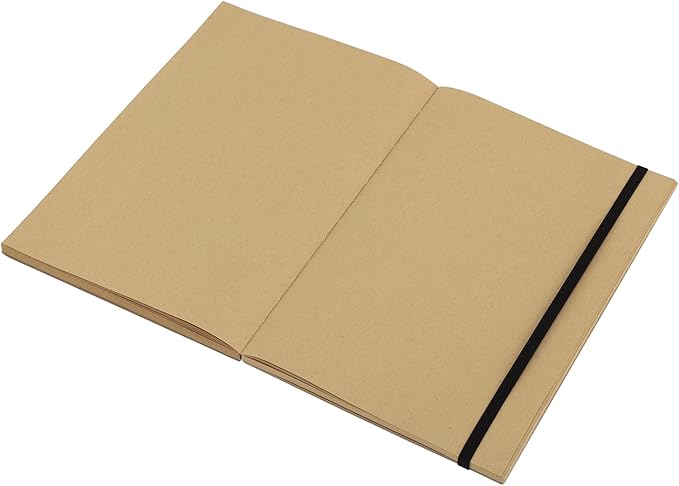 SoHo Urban Artist Brick Sketchbook Journals for Sketching, Drawing, Colored Pencils, Graphite, and More - Kraft 5.5"x8.5" (100 GSM, 80 Sheets) - 2 Pack
