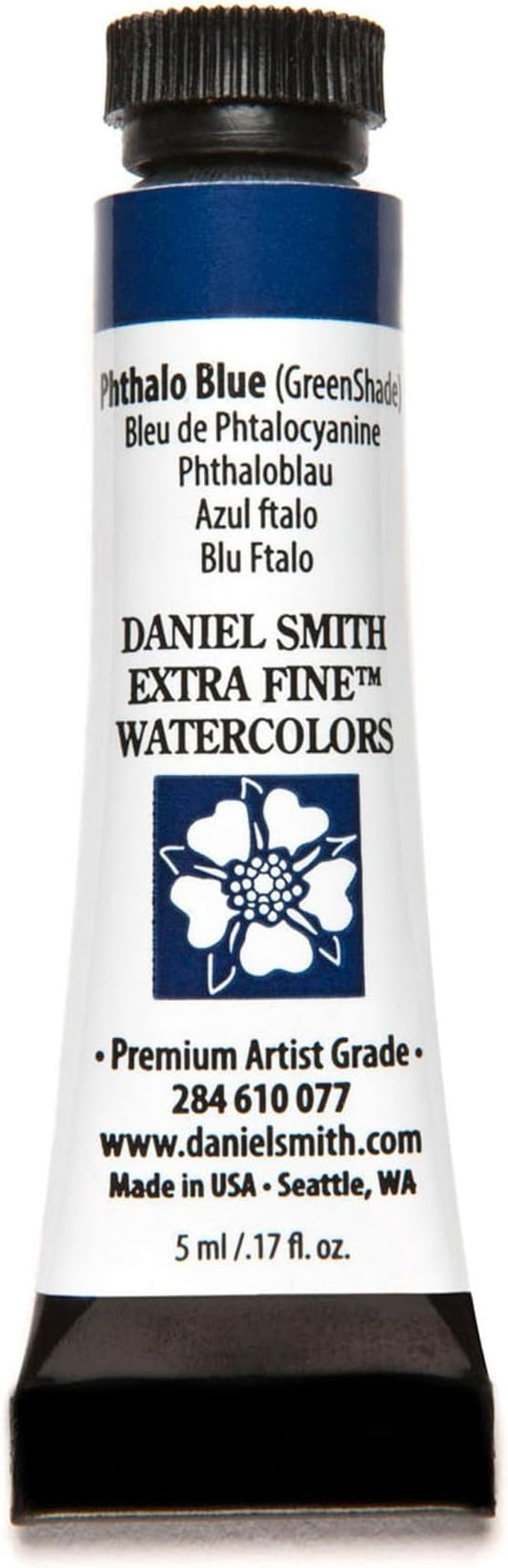 Daniel Smith Extra Fine Watercolor Paint, 5ml Tube, Phthalo Blue(GS), 284610077