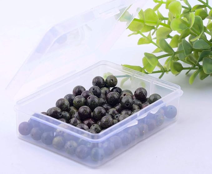 Natural Stone Beads 100pcs 10mm Dragon Blood Stone Round Genuine Stone Beading Loose Gemstone DIY Smooth Beads for Bracelet Necklace Earrings Jewelry Making (Dragon Blood Stone Red, 10mm)