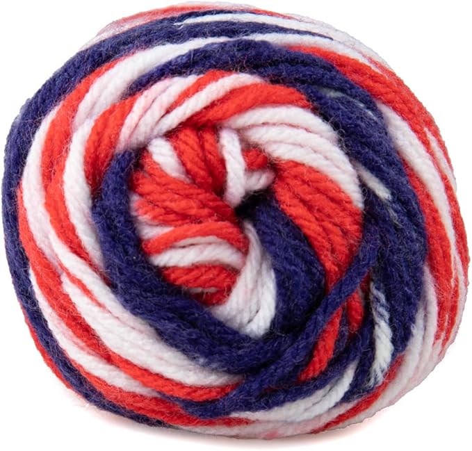 Craft County Size 4 (Medium) 100% Acrylic Fiber Yarn – Variety of Color and Pattern Options – Great for Crochet, Knitting, and Weaving (America)