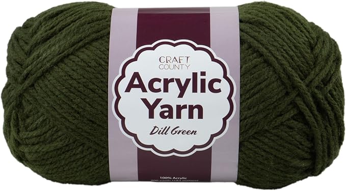 Craft County Medium 4 Acrylic Yarn – 200 Yards of Super Vibrant Yarn for Blankets, Scarves, Hats, & More!