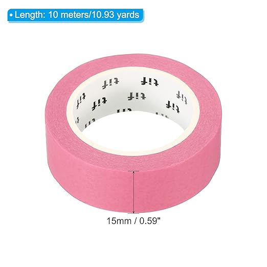 PATIKIL Holographic Washi Tape 0.59 Inch x 10.93 Yards, 1 Roll Self Adhesive Masking Sticker for DIY Art Craft Wrapping Decoration, Light Pink