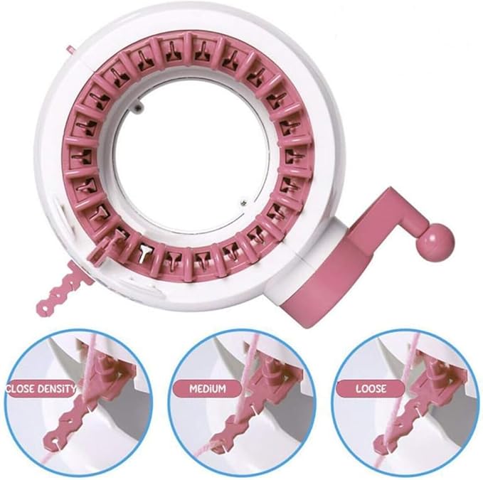 SENTRO 22 Needles Knitting Machine with Electric Adapter, Knitting Board Rotating Double Loom with Crank Handle Adapter Hex Steel Bit for Automatic Knit